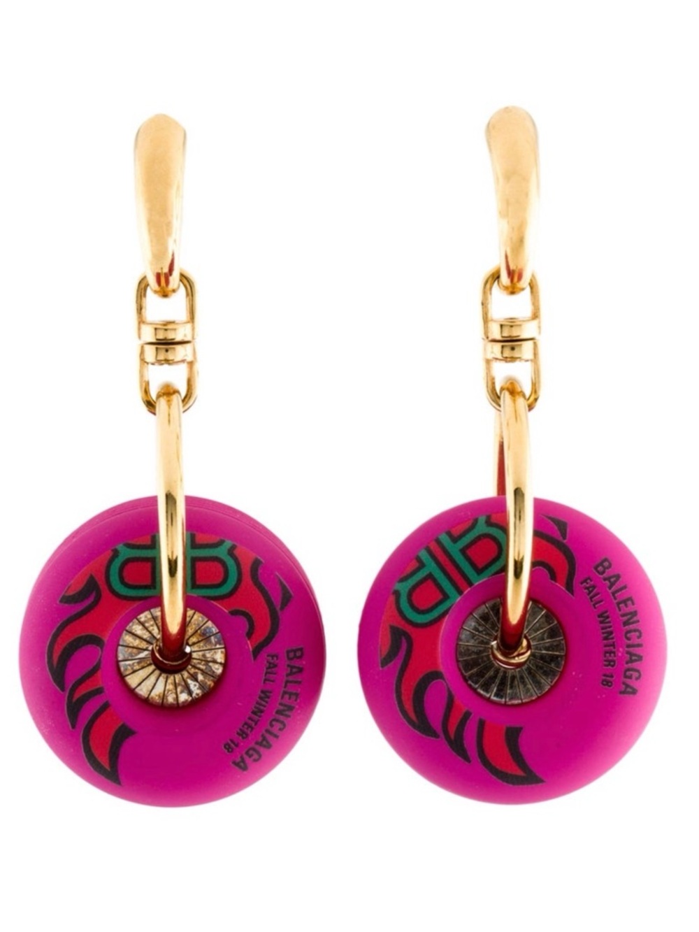 Balenciaga Skateboard Wheel Drop Earrings - Picture 3 of 4